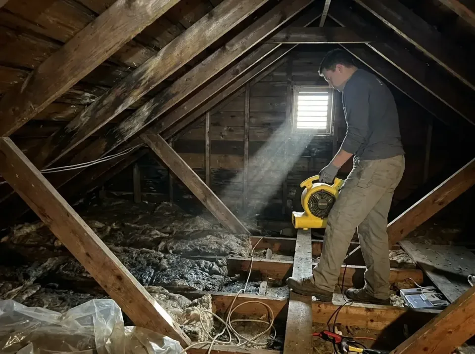 attic-water-damage-drying-proc-007 — frequently asked questions, Emergency Water Extraction & 24/7 Flood Response in Pittsto…
